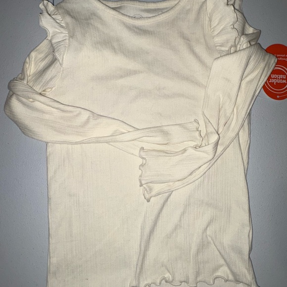 Wonder Nation Cream Ribbed Top - Picture 3 of 4